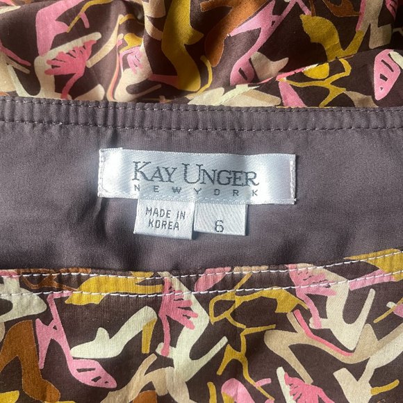 Kay Unger Shoe Heels Print Dress Size 6 Fun Quirky Colourful Pumps - Picture 9 of 12